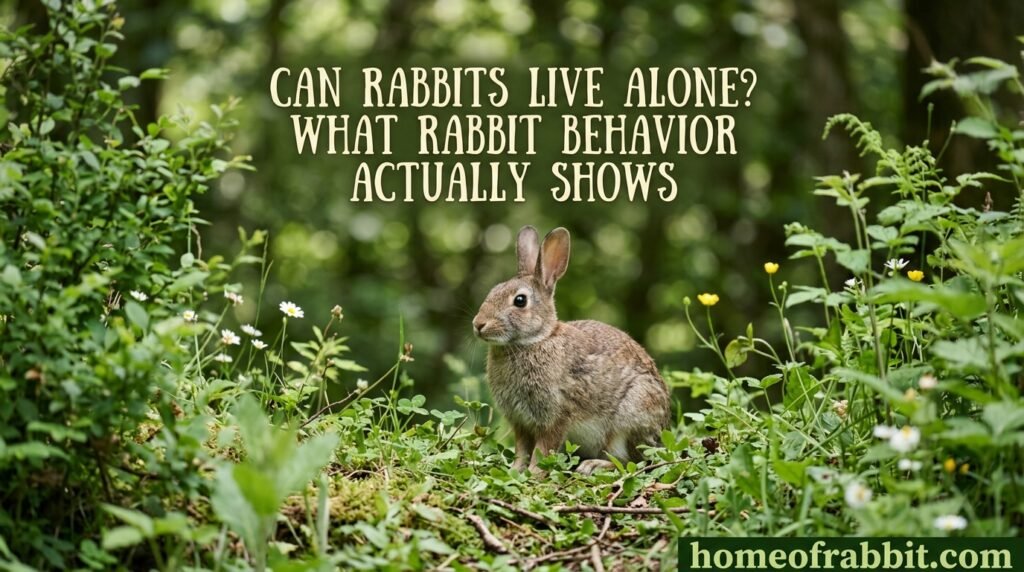 can rabbits live alone