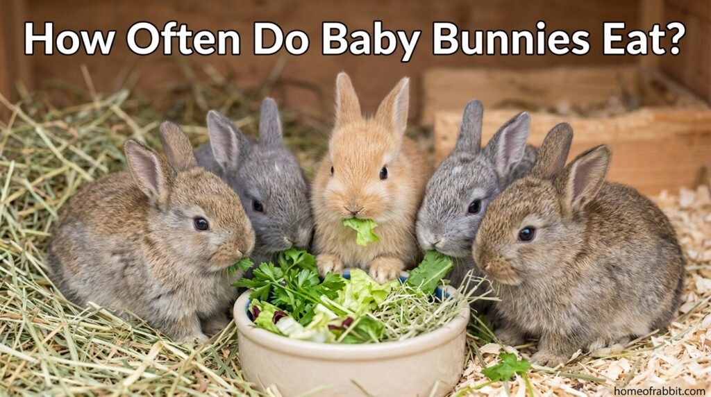 how often do baby bunnies eat