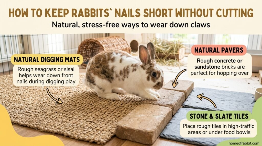how to keep rabbits nails short without cutting